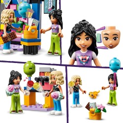 LEGO Friends Karaoke Party, Giochi Musicali con Palco Girevole, Microfoni Giocattolo, 2 Mini Bamboline di Liann e Nova e una Fig