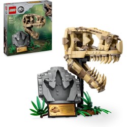 LEGO Jurassic World Fossili di Dinosauro: Teschio di T. Rex Giocattolo, Kit con Fossile con Ossa, 76964