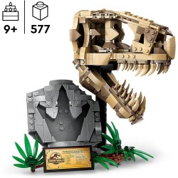 LEGO Jurassic World Fossili di Dinosauro: Teschio di T. Rex Giocattolo, Kit con Fossile con Ossa, 76964