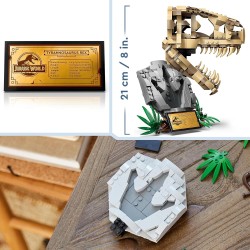 LEGO Jurassic World Fossili di Dinosauro: Teschio di T. Rex Giocattolo, Kit con Fossile con Ossa, 76964