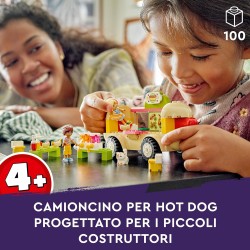 LEGO Friends Food Truck Hot-Dog, Piccolo Camion Giocattolo con Cucina, 2 Mini Bamboline di Leo e Kaya, il Gatto Churro, Accessor