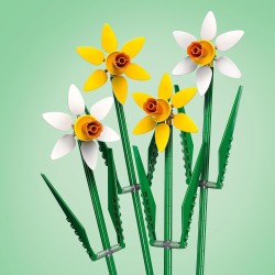 LEGO Creator Narcisi Set di Fiori Finti, Bouquet come Decorazione di Casa, Regalo di San Valentino, per Lei o Lui, 40747