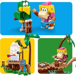 LEGO Super Mario Pack di Espansione Concerto nella Giungla di Dixie Kong con le Figure di Dixie Kong e Pagal il Pappagallo, Cost