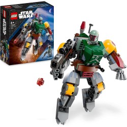 LEGO Star Wars Mech di Boba Fett, Giocattolo Action Figure da Costruire con Blaster Spara-Bottoncini e Jetpack, 75369