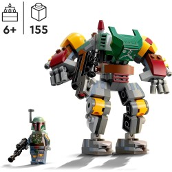 LEGO Star Wars Mech di Boba Fett, Giocattolo Action Figure da Costruire con Blaster Spara-Bottoncini e Jetpack, 75369