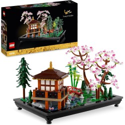 LEGO Icons Il Giardino Tranquillo, Kit Giardino Botanico Zen per Adulti con Fiori di Loto, Decorazione da Scrivania Personalizza