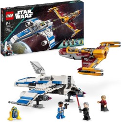 LEGO Star Wars E-Wing della Nuova Repubblica vs. Starfighter di Shin Hati, Set Serie Ahsoka con 2 Veicoli Giocattolo, Figura di 