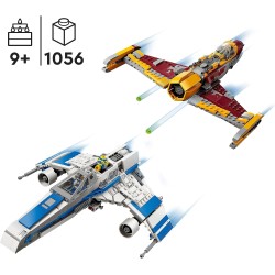 LEGO Star Wars E-Wing della Nuova Repubblica vs. Starfighter di Shin Hati, Set Serie Ahsoka con 2 Veicoli Giocattolo, Figura di 