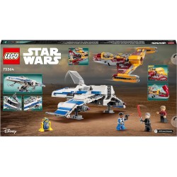 LEGO Star Wars E-Wing della Nuova Repubblica vs. Starfighter di Shin Hati, Set Serie Ahsoka con 2 Veicoli Giocattolo, Figura di 