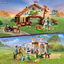 LEGO Friends Addestramento Equestre, Scuderia Cavalli Giocattolo con Pony, Mini Bamboline Aliya e Mia, Regalo per la Cura degli 