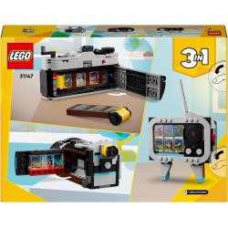 LEGO Creator 3 in 1 Fotocamera Retro, Macchina Fotografica Giocattolo da Costruire Trasformabile in Videocamera o TV Vintage, 31