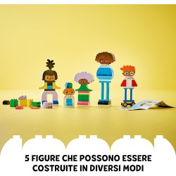 LEGO DUPLO Persone da Costruire con Grandi Emozioni, con 71 mattoncini, 5 Personaggi e 10 Facce per un Divertimento Personalizza