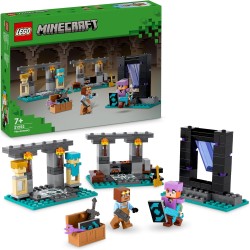 LEGO Minecraft L Armeria, Set con Personaggio Alex, Accessori e Armi Giocattolo, Regalo per i Fan del Videogioco, 21252