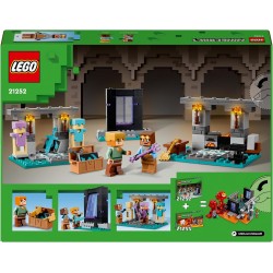 LEGO Minecraft L Armeria, Set con Personaggio Alex, Accessori e Armi Giocattolo, Regalo per i Fan del Videogioco, 21252