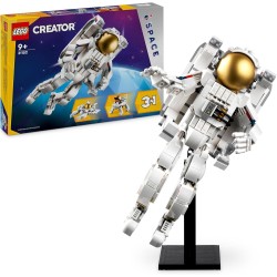 LEGO Creator 3 in 1 Astronauta Spaziale Trasformabile in Cane Giocattolo o in Modellino di Astronave Viper Jet, Idea Regalo a Te