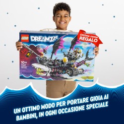 LEGO DREAMZzz Nave-Squalo Nightmare, Nave Pirata Giocattolo da Costruire in 2 Modi, Kit Barca dei Sogni con Minifigure di Mateo,