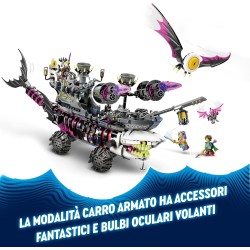 LEGO DREAMZzz Nave-Squalo Nightmare, Nave Pirata Giocattolo da Costruire in 2 Modi, Kit Barca dei Sogni con Minifigure di Mateo,