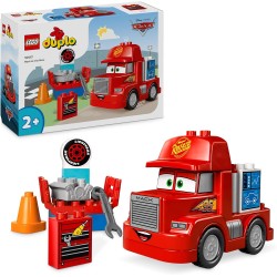 LEGO DUPLO - Disney e Pixar Mack al Circuito, Camion Giocattolo Rosso da Costruire, Veicolo Autocarro Personaggio del Film, 1041