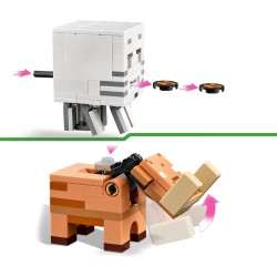 LEGO - Minecraft Agguato nel Portale del Nether, da 8 Anni in su, Set con Scene di Battaglia e Personaggi Iconici, 21255