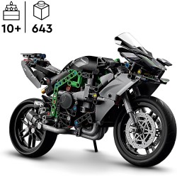 LEGO - Technic Motocicletta Kawasaki Ninja H2R, Modellino di Moto Giocattolo in Scala da Costruire, Veicolo da Esposizione con S