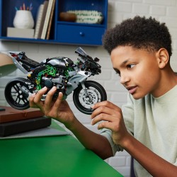 LEGO - Technic Motocicletta Kawasaki Ninja H2R, Modellino di Moto Giocattolo in Scala da Costruire, Veicolo da Esposizione con S