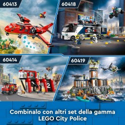 LEGO - City Camion Laboratorio Mobile della Polizia, con Veicolo Quad Bike da Costruire e Minifigure di 2 Agenti, 1 Scienziato e