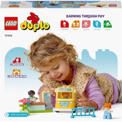 LEGO - DUPLO Lo Scuolabus, Gioco Educativo per Aiutare a Sviluppare le Abilità Sociali e Motorie con Veicolo e Personaggi, 10988