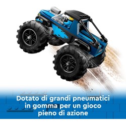 LEGO City - Monster Truck Blu, Giocattolo Fuoristrada Off-Road da Costruire, con Costruzioni, Regalo Divertente con Minifigure d