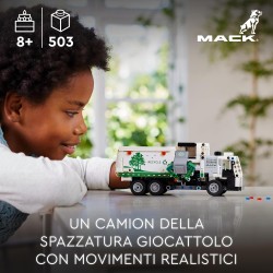 LEGO - Technic Camion della Spazzatura Mack LR Electric, Veicolo Giocattolo per la Raccolta dei Rifiuti, da 8 Anni in su, 42167