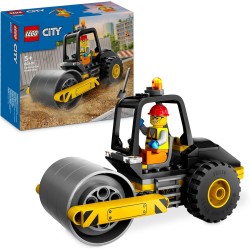 LEGO - City Rullo Compressore, Set di Costruzioni Giocattolo da 5 Anni in su, Veicolo Stradale da Cantiere con Minifigure dell O