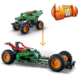 LEGO - Technic Monster Jam Dragon, Set Monster Truck 2 in 1 con Pull-Back, Auto Offroad e Macchina Giocattolo Buggy, 42149