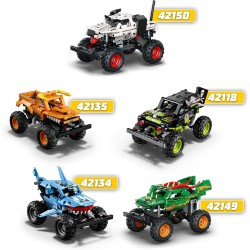 LEGO - Technic Monster Jam Dragon, Set Monster Truck 2 in 1 con Pull-Back, Auto Offroad e Macchina Giocattolo Buggy, 42149