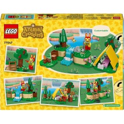 LEGO Animal Crossing - Bonny in Campeggio, con Coniglietto Giocattolo e Tenda da Costruire dalla Serie di Videogiochi, 77047