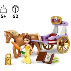 LEGO - Disney Princess La Carrozza dei Cavalli di Belle, da 5 Anni con Mini Bambolina e Cavallo, dal Film La Bella e la Bestia, 