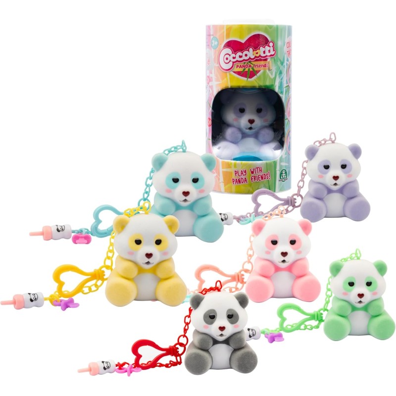 Coccolotti - Panda Friends Orso, 6 Orsetti con Biberon, Luci E Suoni, 1 pezzo Colore Casuale