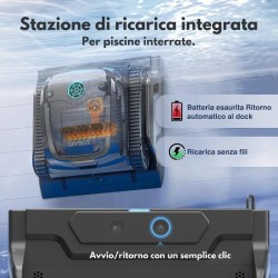 WYBOT S2PRO -  Robot pulitore a batteria con stazione di ricarica a bordo piscina