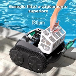 WYBOT C1 PRO - Robot Pulitore Senza Fili a Batteria fino a 150 minuti per Piscina