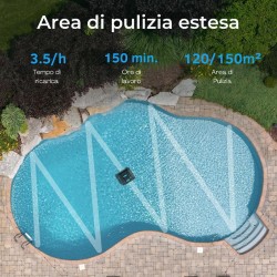 WYBOT C1 PRO - Robot Pulitore Senza Fili a Batteria fino a 150 minuti per Piscina