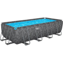 Bestway - Piscina APX 365 Rettangolare 549x274x132 Color Marmo Scuro 561KA