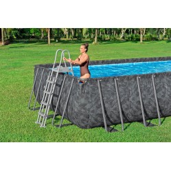 Bestway - Piscina APX 365 Rettangolare 732x366x132 Color Marmo Scuro 561KG