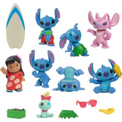 Giochi Preziosi - Stitch - Set Personaggi Lilo e Stich da 13 pezzi! composto da personaggi da 5 cm con pose differenti e accesso