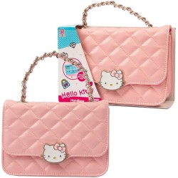 Giochi Preziosi - Hello Kitty Borsetta Fashion con Carta di Credito Giocattolo, Colore Rosa, Catenella Color Oro e Rosa e Viso B