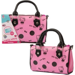 Giochi Preziosi - Hello Kitty Borsetta Fashion con Carta di Credito Giocattolo, Colore Lilla, Icone e Nome Stampate, Maniglie Ne