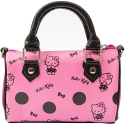 Giochi Preziosi - Hello Kitty Borsetta Fashion con Carta di Credito Giocattolo, Colore Lilla, Icone e Nome Stampate, Maniglie Ne