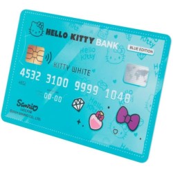 Giochi Preziosi - Hello Kitty Borsetta Fashion con Carta di Credito Giocattolo, Colore Lilla, Icone e Nome Stampate, Maniglie Ne