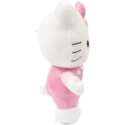 Giochi Preziosi - Hello Kitty Morbido Peluche, Alto 30 cm con Outfit alla Moda, Vestitino e Fiocco in Raso Rosa