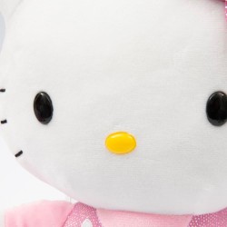 Giochi Preziosi - Hello Kitty Morbido Peluche, Alto 30 cm con Outfit alla Moda, Vestitino e Fiocco in Raso Rosa