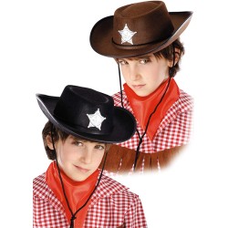 Carnival Toys - Cappello Cow-Boy bimbo colori assortiti in feltro, 05900