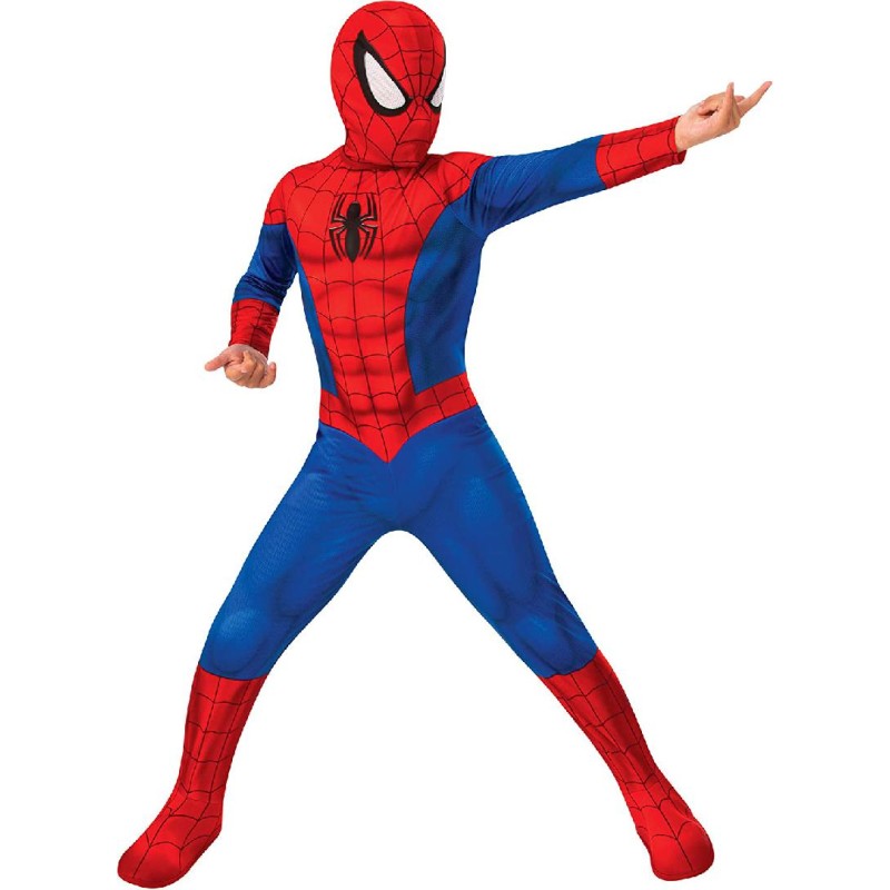 Rubies - Costume Spiderman Classico, Bambini, Rosso/Blu, Taglia S (3-4 anni) - 702072-S