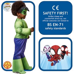 Rubies - Costumes - Marvel: Spidey and His Amazing Friends Hulk Deluxe Costume Toddler 2-3 Years